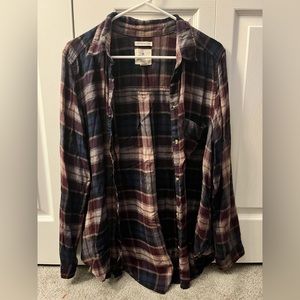American Eagle Large Purple Flannel